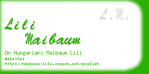 lili maibaum business card